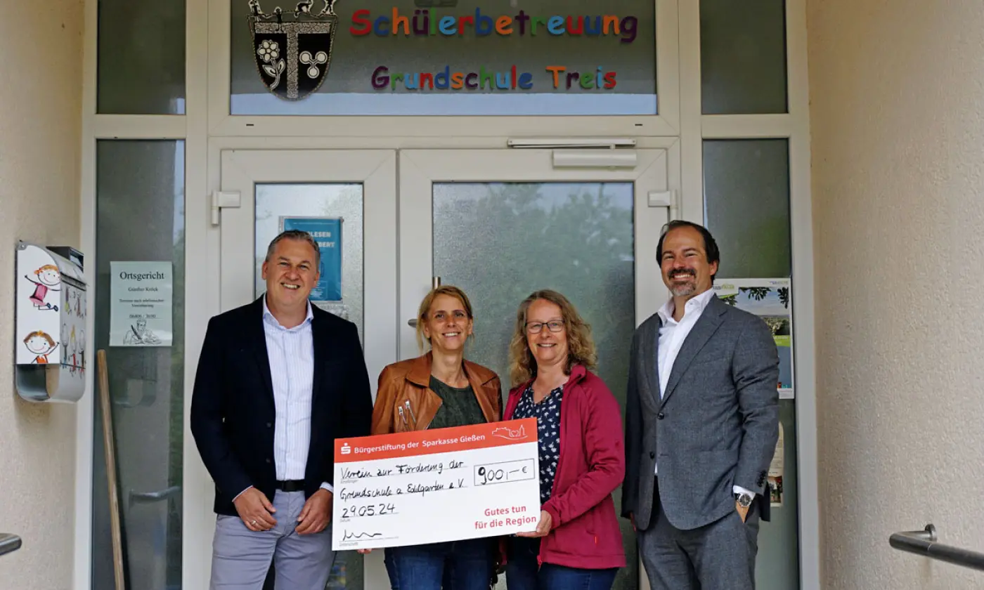 Bürgerstiftung der Sparkasse Gießen unterstützt Grundschule am Edelgarten
