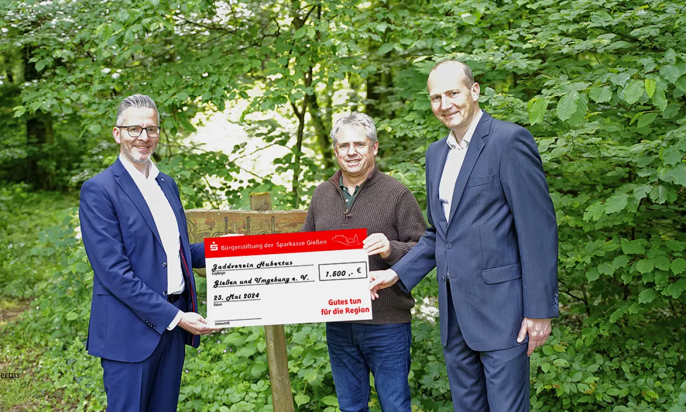 Bürgerstiftung unterstützt Jagdverein Hubertus Gießen e.V.