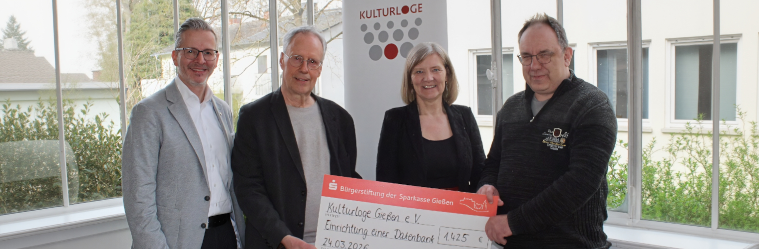 Bürgerstiftung der Sparkasse Gießen unterstützt Kulturloge Gießen